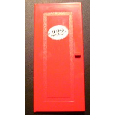 red door 1 x 6 x 10 with 232 pattern sticker - set 232