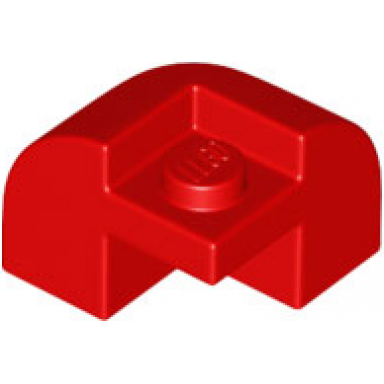red slope curved 2 x 2 x 1 1 3 corner round with recessed stud