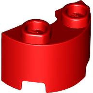 red cylinder half 1 x 2 x 1