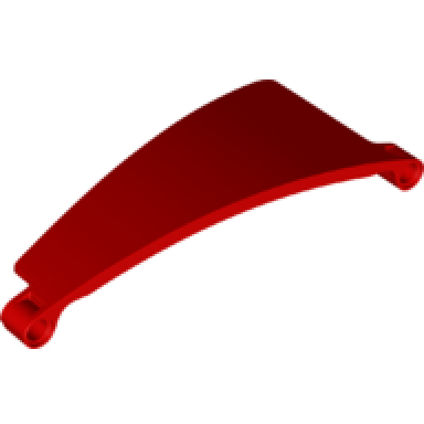 red technic panel curved 51 5 x 13 tapered right