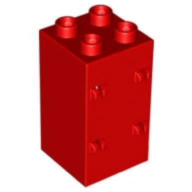red duplo wall 2 x 2 x 3 with 4 hinges