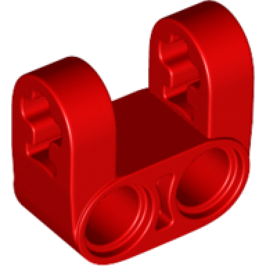 red technic axle and pin connector perpendicular double split reinforced sides