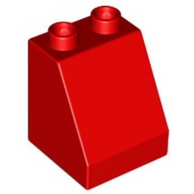 red duplo brick 2 x 2 x 2 slope 54