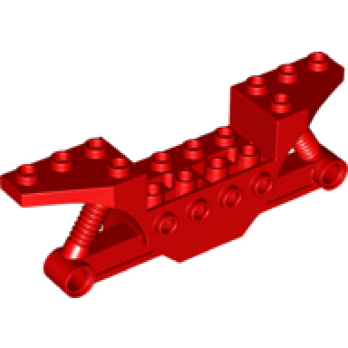 red vehicle base 2 x 10 with 4 pin holes quad bike half