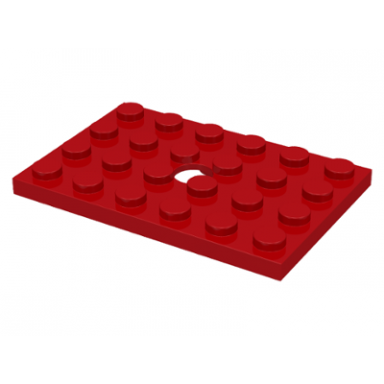 red plate modified 4 x 6 with hole