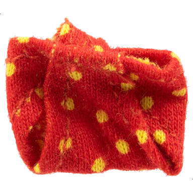 red scala clothes baby pants with yellow dots pattern