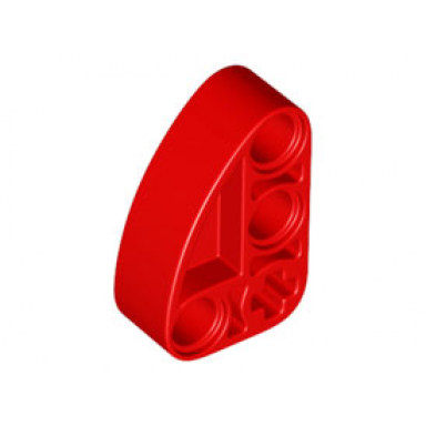 red technic liftarm modified l-shape quarter ellipse thick 2 x 3