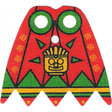 red minifigure cape cloth angular points with amazon achu pattern