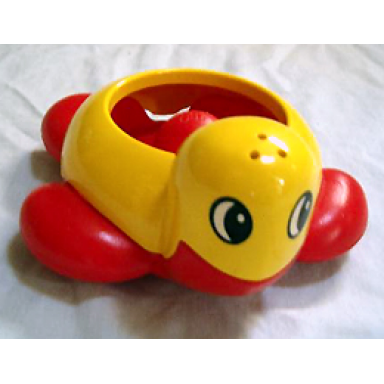 red primo animal turtle base with center stud and yellow body