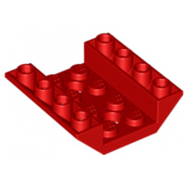 red slope inverted 45 4 x 4 double with 2 holes