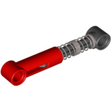 red technic shock absorber 6.5l with black piston rod - hard spring tight coils in middle