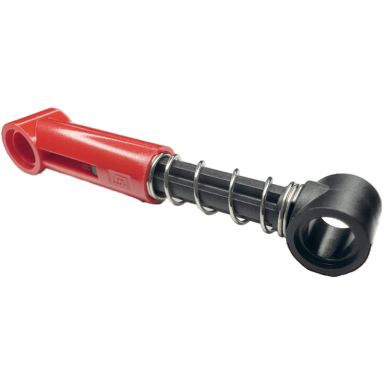 red technic shock absorber 6.5l with black piston rod - soft spring standard coils