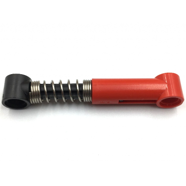 red technic shock absorber 6.5l with black piston rod - hard spring tight coils at ends