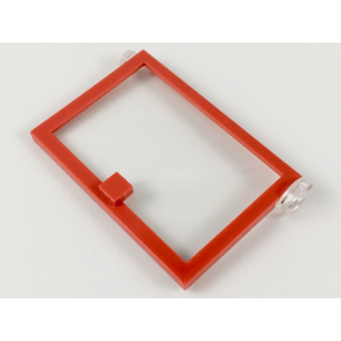 red door 1 x 4 x 5 right with trans-clear glass