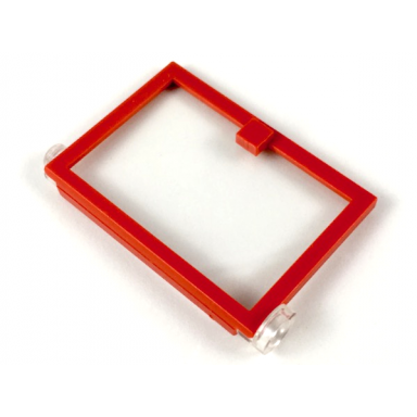 red door 1 x 4 x 5 left with trans-clear glass