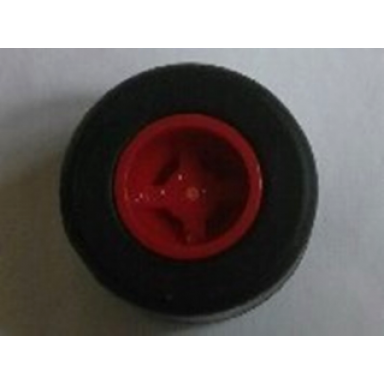 red wheel 8mm d x 9mm for slicks hole notched for wheels holder pin reinforced back with black tire 14mm d x 9mm smooth small wide slick 74967 30028