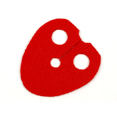 red minifigure cape cloth hood - spongy stretchable fabric