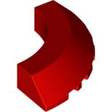 red brick round corner 5 x 5 with slope 45 edge without studs