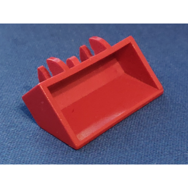 red vehicle digger bucket smooth 2 x 4 x 1