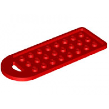 red bag tag with 3 x 8 studs