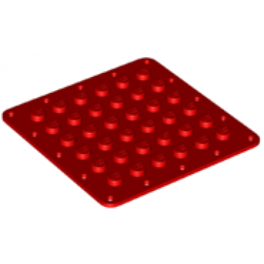 plate modified 6 x 6 flexible rubber with stitching holes