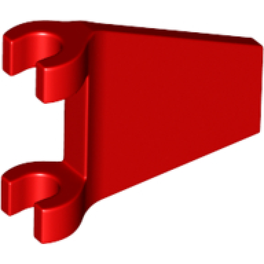 red flag 2 x 2 trapezoid with flared edge