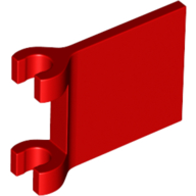 red flag 2 x 2 square with flared edge
