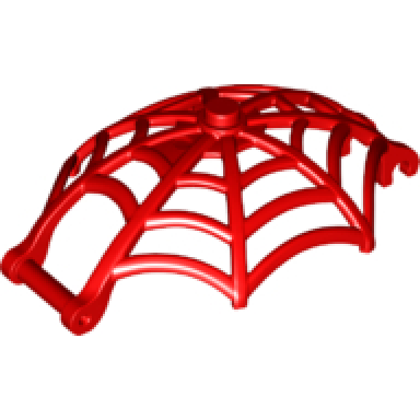 red minifigure weapon spider web large hemisphere shape with bar handle and clips