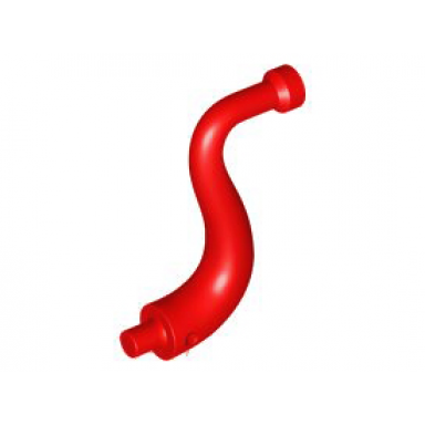 red elephant tail trunk with bar end - long straight tip