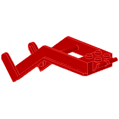 red vehicle digger bucket arm large