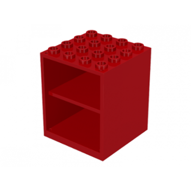 red homemaker cupboard 4 x 4 x 4 with door holder holes
