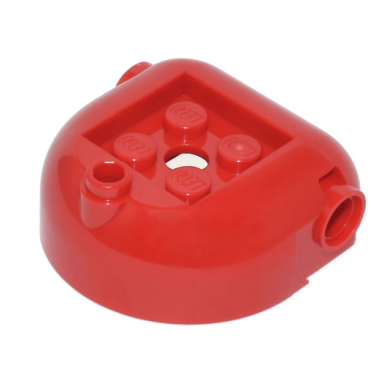 red brick round 4 x 4 x 1 1 3 with 4 recessed studs open stud and pin holes