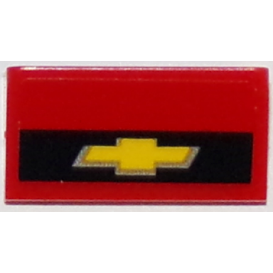 red slope 30 1 x 2 x 2 3 with chevrolet logo pattern sticker - set 75874