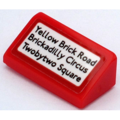 red slope 30 1 x 2 x 2 3 with yellow brick road brickadilly circus and twobytwo square on white background pattern sticker - set 10258