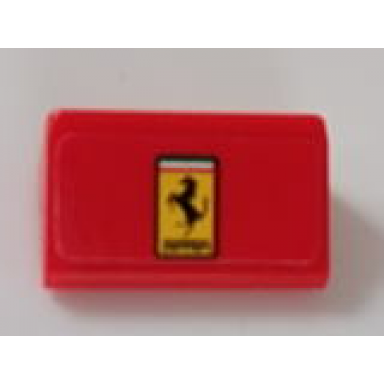 red slope 30 1 x 2 x 2 3 with ferrari logo pattern sticker - set 75890
