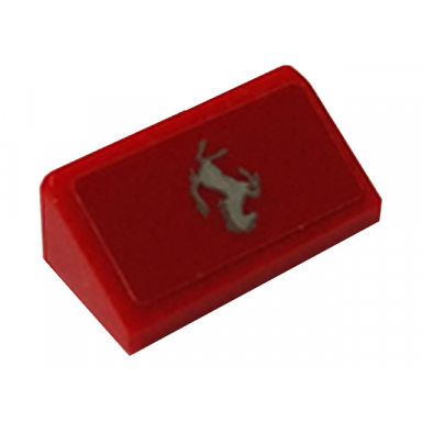 red slope 30 1 x 2 x 2 3 with ferrari logo pattern sticker - set 76895