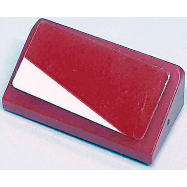 red slope 30 1 x 2 x 2 3 with white triangle pattern model right side sticker - set 76906