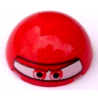 red cylinder hemisphere 4 x 4 with eyes and f1 helmet pattern cars francesco