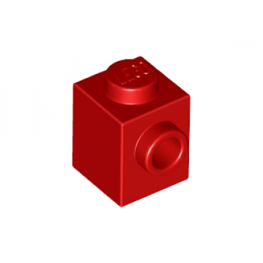 red brick modified 1 x 1 with stud on side