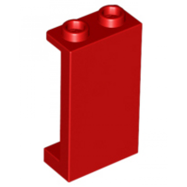 red panel 1 x 2 x 3 with side supports - hollow studs