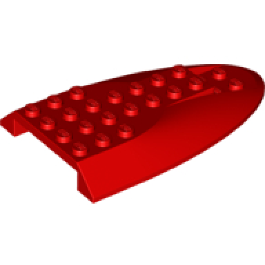 red aircraft fuselage aft section curved top 6 x 10
