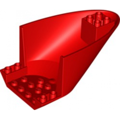 red aircraft fuselage aft section curved bottom 6 x 10