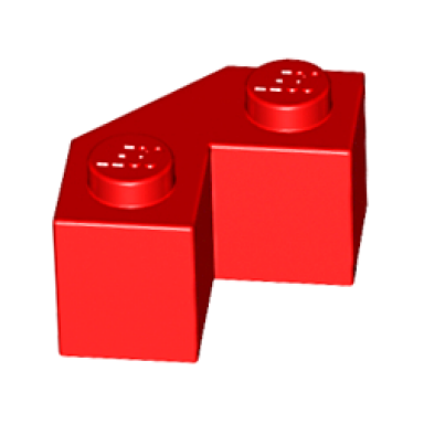 red brick modified facet 2 x 2