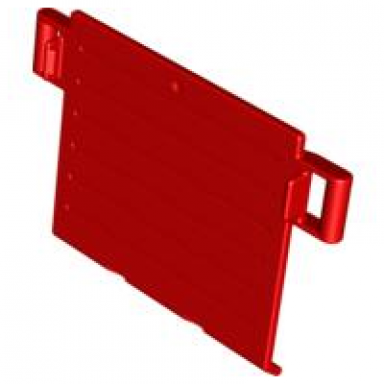 red duplo horse trailer ramp door 1 x 4 with handles