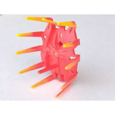red hero factory shield armor spiked with marbled yellow pattern