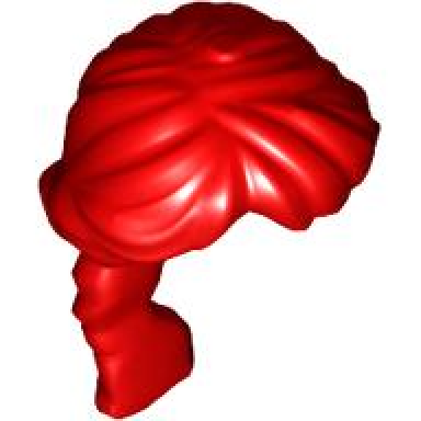 red minifigure hair female ponytail long french braided