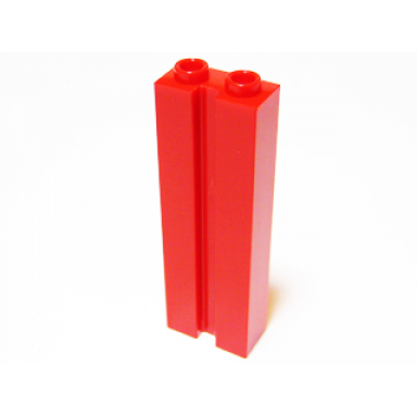 red brick modified 1 x 2 x 5 with channel