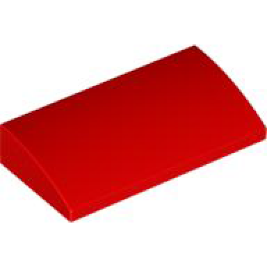 red slope curved 2 x 4 x 2 3 with bottom tubes