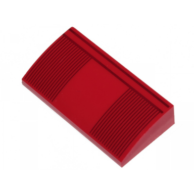 red slope curved 2 x 4 x 2 3 with bottom tubes with black stripes pattern brickheadz sith trooper helmet top