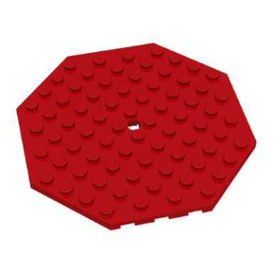 red plate modified 10 x 10 octagonal with hole